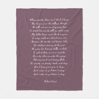 Dusty Purple Custom Poem Song Lyric Quote Fleece Deken