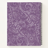 Dusty Purple Elegant Floral Mariage Livre d'invité (Dos)