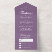 Dusty Purple Faire-part de mariage et RSVP détacha (À l'intérieur)