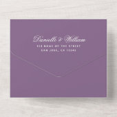 Dusty Purple Faire-part de mariage et RSVP détacha (Verso)