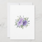 Dusty Purple Floral Faire-part de mariage botaniqu (Dos)
