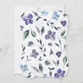 Dusty Purple Floral Garden Invitation de mariage, (Dos)