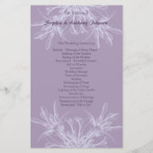 Dusty Purple Floral Wedding Programme (Devant)