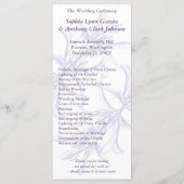 Dusty Purple Floral Wedding Programme (Dos)