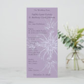 Dusty Purple Floral Wedding Programme (Debout devant)