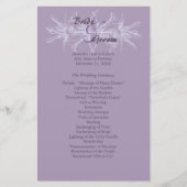 Dusty Purple Floral Wedding Programme (Devant)