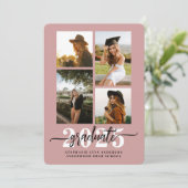 Dusty Roos 4 Fotocollage Afstudeerder Aankondiging (Staand voorkant)