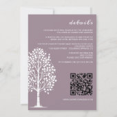 Dusty Roos Aspen Tree Wedding Kaart (Achterkant)