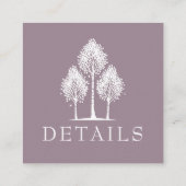 Dusty Roos Aspen Tree Wedding QR Informatiekaartje (Achterkant)