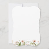 Dusty Roos Baby shower Invitation Kaart (Achterkant)