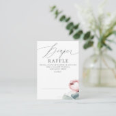 Dusty Roos Baby shower Ticket Informatiekaartje (Staand voorkant)