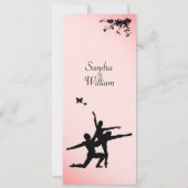 Dusty Roos Ballet Dance Wedding Uitnodiging (Achterkant)