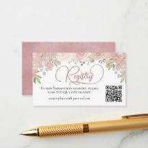 Dusty Roos Bloemen Vrijgezellenfeest Registry QR C