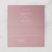 Dusty Roos Blush Pink Minimalist 1 Weddenschap (Buitenkant ongevouwen)