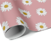 Dusty Roos Bohemian Daisy Pattern Cadeaupapier (Rol Hoek)