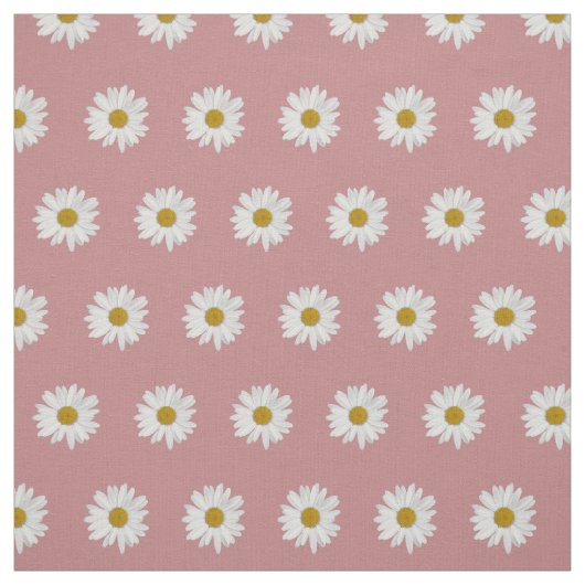 Dusty Roos Bohemian Daisy Pattern Stof (Swatch)