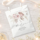 Dusty Roos Boho Blush Flowers Vrijgezellenfeest Bedankzakje (Geknipt)