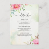 Dusty Roos Boho Wedding Enclosure Details Kaart (Voorkant)