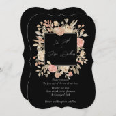Dusty Roos Boho Wedding Invitations Kaart (Voorkant / Achterkant)