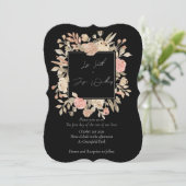 Dusty Roos Boho Wedding Invitations Kaart (Staand voorkant)