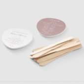 Dusty Roos Botanical Branch Wedding Programme Handwaaier (Niet-gemonteerd)