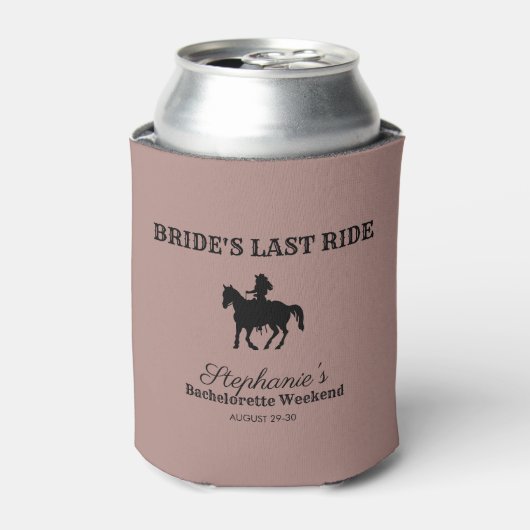 Dusty Roos Bride's Last Ride Bachelorette Weekend Blikjeskoeler (Blikje Voorkant)