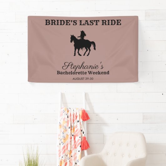 Dusty Roos Bride's Last Ride Bachelorette Weekend Spandoek (Insitu)