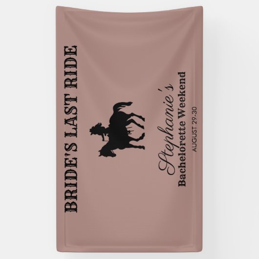 Dusty Roos Bride's Last Ride Bachelorette Weekend Spandoek (Verticaal)
