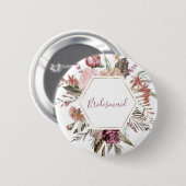 Dusty Roos Bridesmaid Button (Voorkant /achterkant)