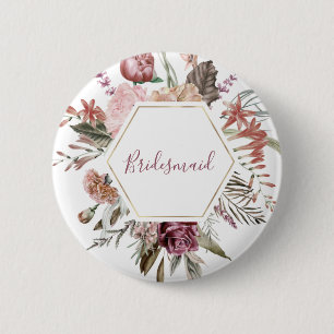 Dusty Roos Bridesmaid Button