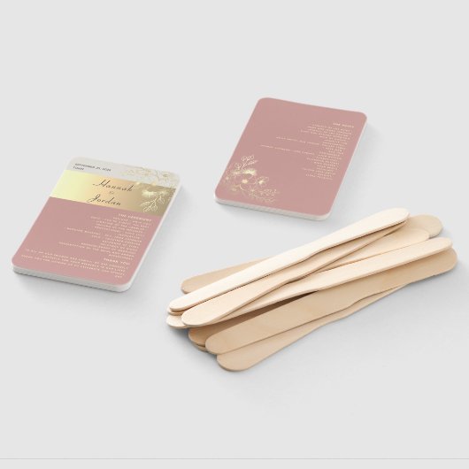 Dusty Roos bruiloft programma Hand Fan Handwaaier (Niet-gemonteerd)