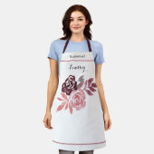 Dusty Roos Burgundy Bridesmaid Apron Schort (Gedragen)