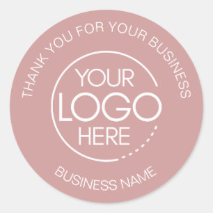 Dusty Roos Business Bedankt Ronde Sticker