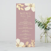 Dusty Roos Calligraphy Wedding Menu (Staand voorkant)