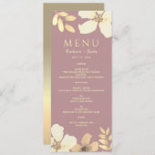 Dusty Roos Calligraphy Wedding Menu (Voorkant / Achterkant)