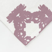 Dusty Roos Damask Pattern Fleece Deken (Hoek)