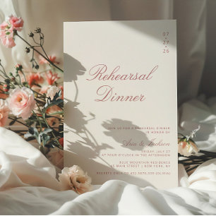 Dusty Roos Elegant Calligraphy Repetitie Diner Kaart