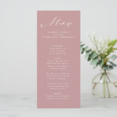 Dusty Roos Elegant Script Typografie Menu (Staand voorkant)
