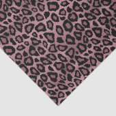 Dusty Roos en Black Leopard Animal Print Tissuepapier (Detail)