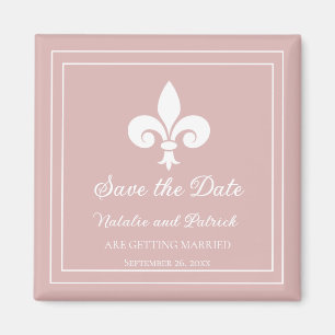 Dusty Roos Fleur de Lis Save the Date Magnet Magneet