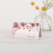 Dusty Roos Floral Place Card (Achterkant)