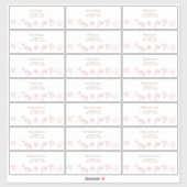  Dusty Roos Floral Script Guest Address Sticker (Vel)