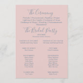 Dusty Roos Florals Wedding Programma (Achterkant)