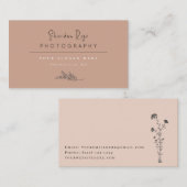 Dusty Roos Gepersonaliseerd Botanisch Visitekaartj Visitekaartje (Voorkant / Achterkant)