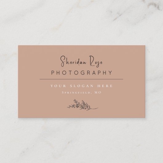 Dusty Roos Gepersonaliseerd Botanisch Visitekaartj Visitekaartje (Voorkant)