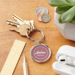 Dusty Roos gepersonaliseerde bruiloft beste man Sleutelhanger