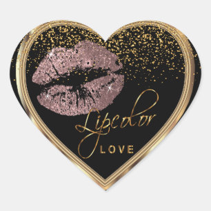 Dusty Roos Glitter Lipcolor Liefde Hart Sticker