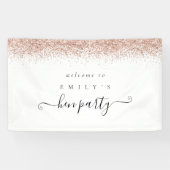 Dusty Roos Glitter Name Welcome to Hen Party Spandoek (Horizontaal)