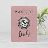 Dusty Roos Italië Passport Save The Date (Staand voorkant)