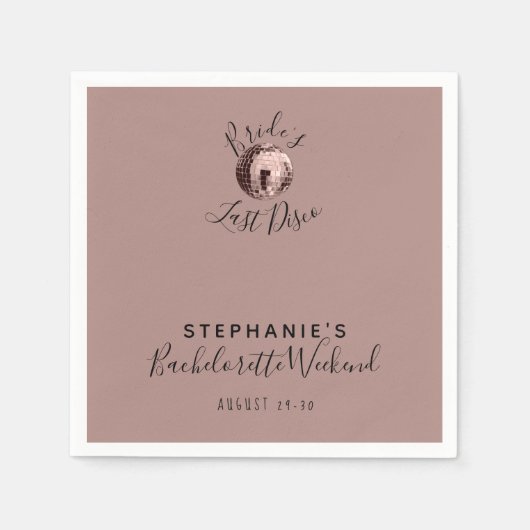 Dusty Roos Last Disco Bachelorette Weekend Servet (Voorkant)